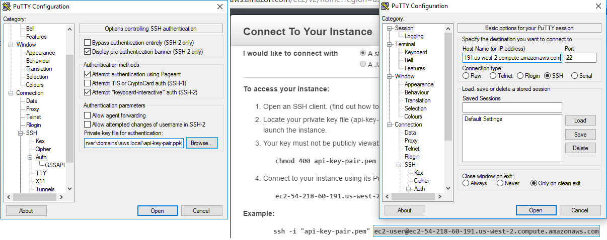 Convert to the instance via PuTTY