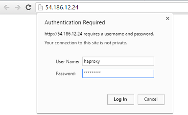 Login to the HAProxy service